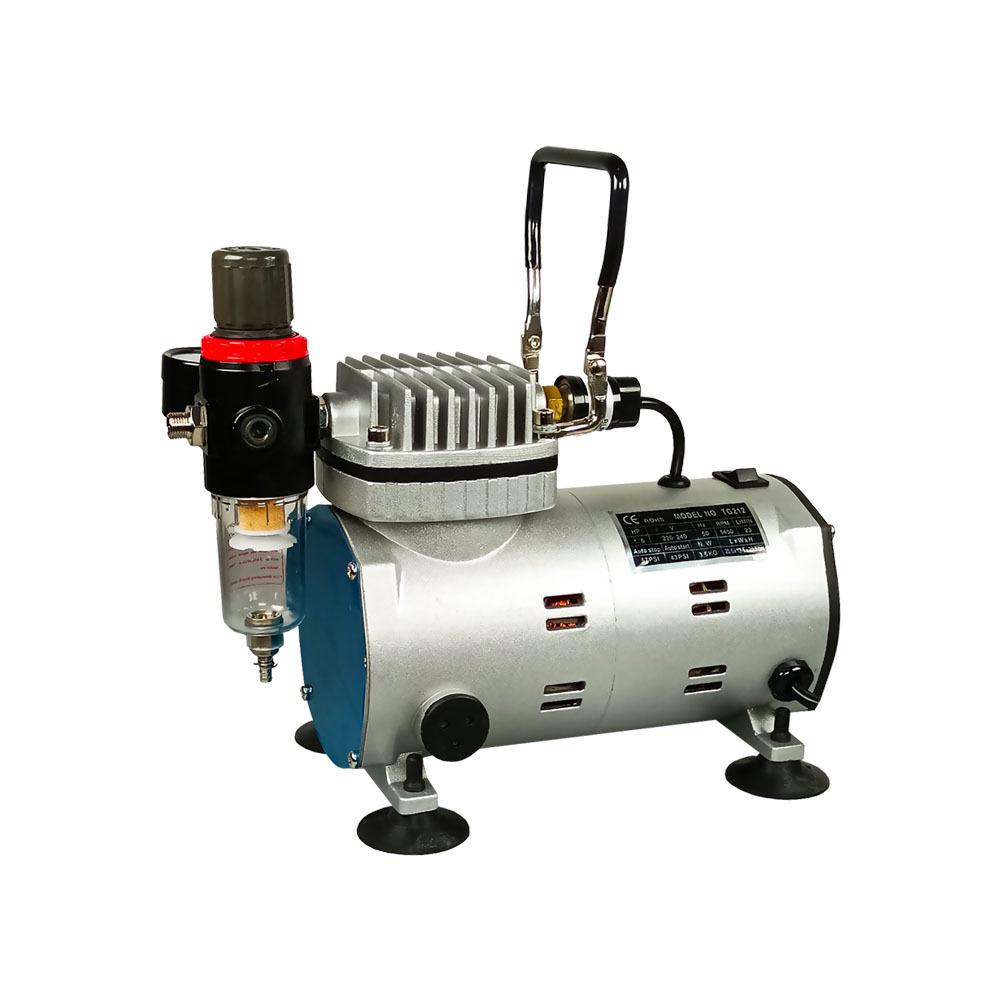 HD-130 Airbrush Set: Silent Mini Compressor & Piston-Type Model Painting Tool