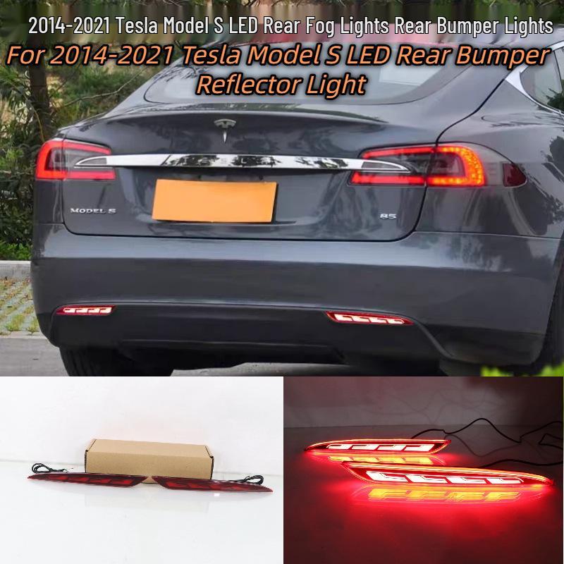 LED Rear Fog Light & Flowing Turn Signal for 2014-2021 Tesla Model S Bumper