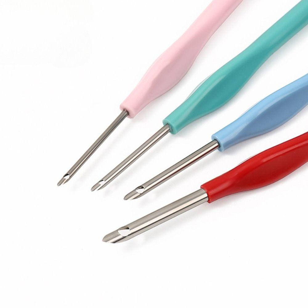 1/4Pcs Adjustable Embroidery Punch Needle Kit Poking Cross Stitch Tools DIY Craft Punching Needle Embroidery Pen