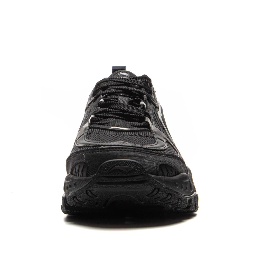 Li Ning Klasyczna Moda Wszechstronne Retro Wygodne Antypoślizgowe Odporne na Ścieranie Oddychające Niskie Buty Casual Męskie sneaker Czarny AGCV127-2