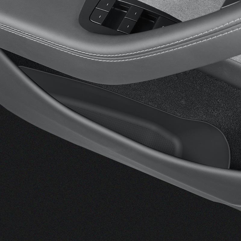 Door Side Storage Box Front Rear Door Handle Armrest Tray Organizer For Tesla Model Y Launch + Juniper + Car Accessories