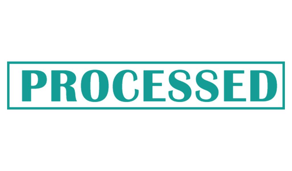 Printtoo Processed Self Inking Rubber Stamp Pre-Inked Office Stamp- Home Office Business Stationery, Black- 42 x 9