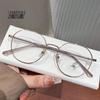 High-End Women's Gold Wire Glasses Frame, Myopia Compatible with Unique Polygon Design
