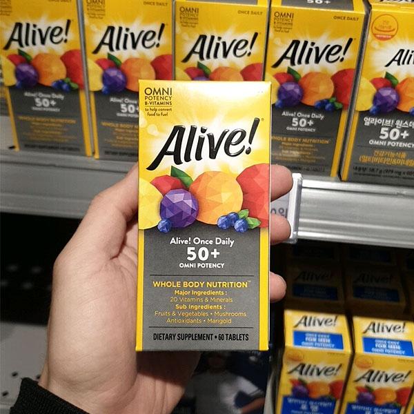 Alive! Once Daily 50+ Senior General Health Multivitamin 60 Packs