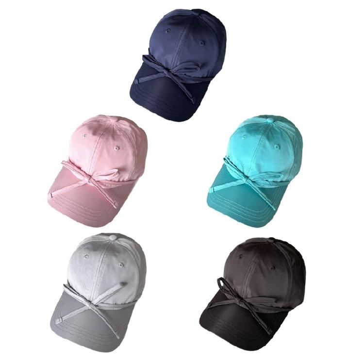 Modern Balletcore Bow Baseball Hat for Exercise Soccer Yoga Running Sports