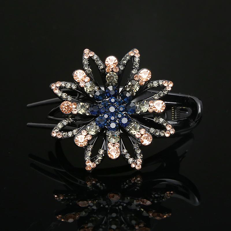 New Three-pronged Clamping Plate Hair Grip Clip, Long Hair Clip, Acrylic Duckbill Hair Accessory for Women