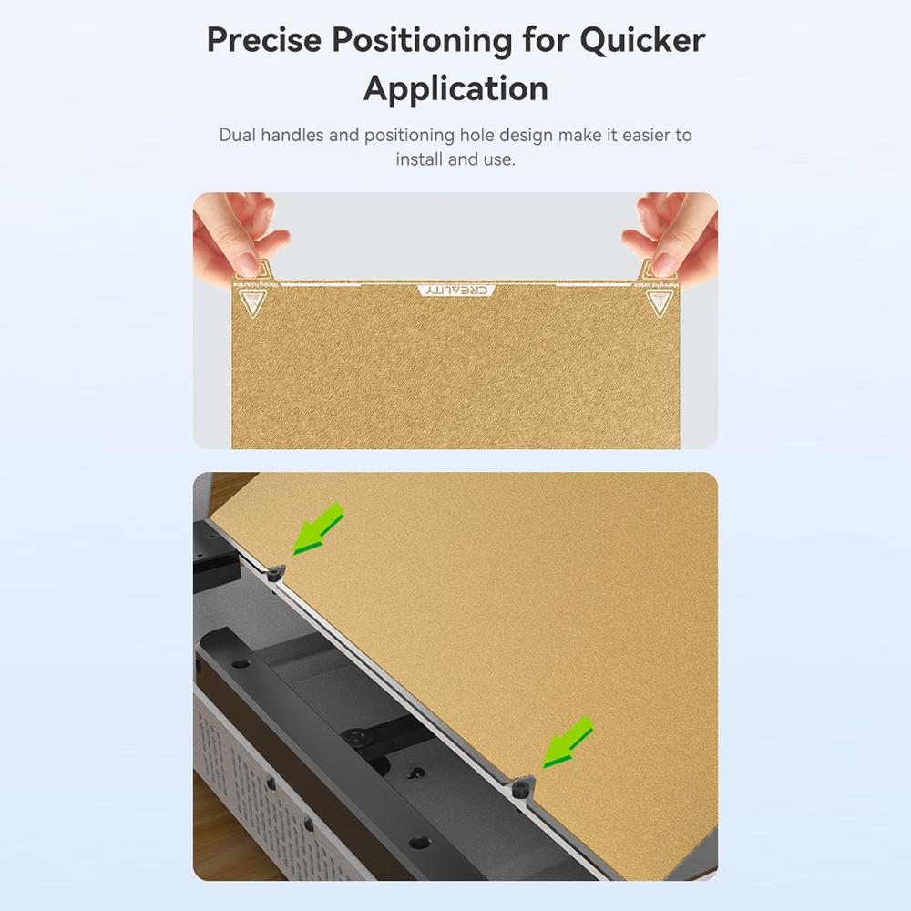 Creality Goldene PEI-Bauplatte für Ender3 V3 Plus K1 Max 3D-Drucker, 315 x 310 mm, flexible Feder