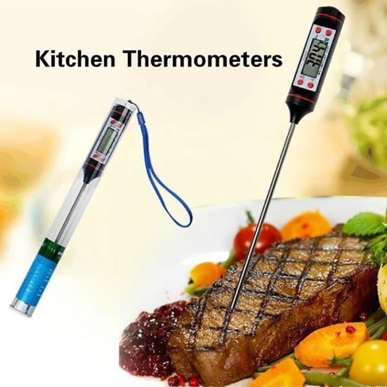 Kitchen Electronic Digital Thermometer Cooking Food Probe for Meat Water Milk