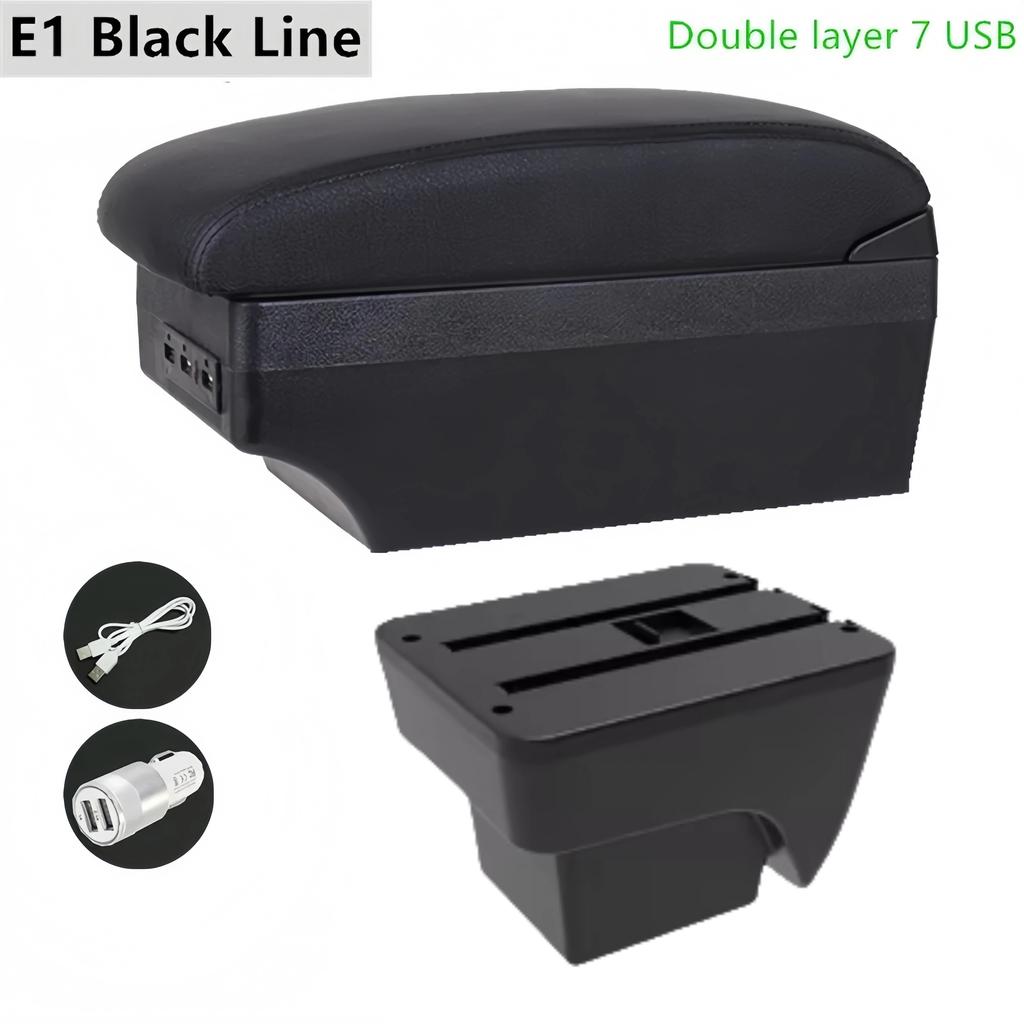 gzcr6 Car Armrest Box For SEAT IBIZA  2017-2024 Leather Arm Rest Center Console Storage USB Arm Rest Decoration Interior Parts