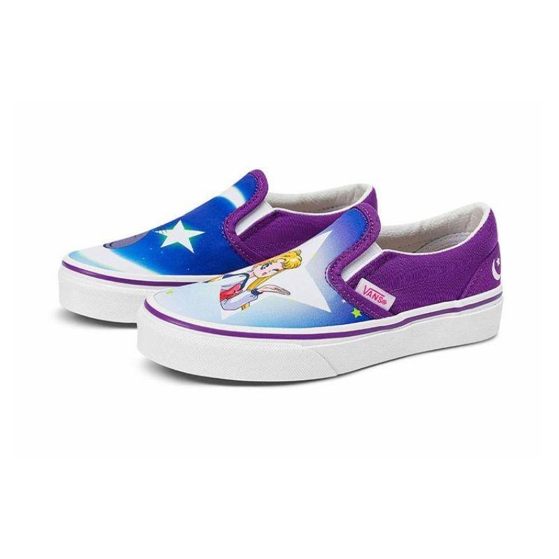 Sailor Moon X Vans Low Top Kids Sneakers Purple Blue VN0A7Q5G5RH