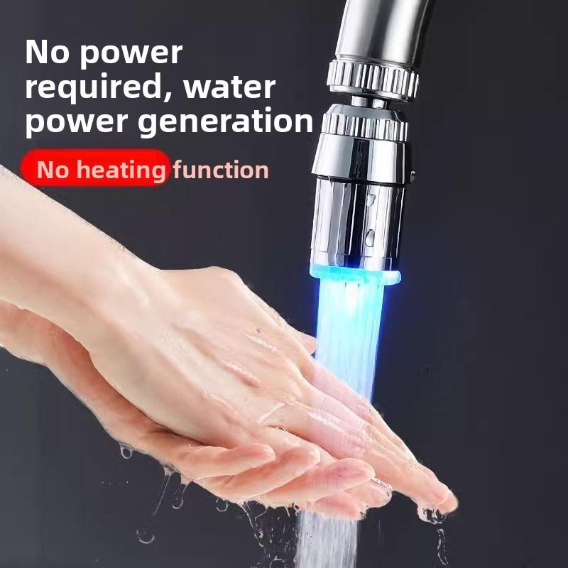 LED Color-changing Temperature-controlled Luminous Hot and Cold Water Hot and Cold Light Intelligent Temperature-controlled Faucet Foaming