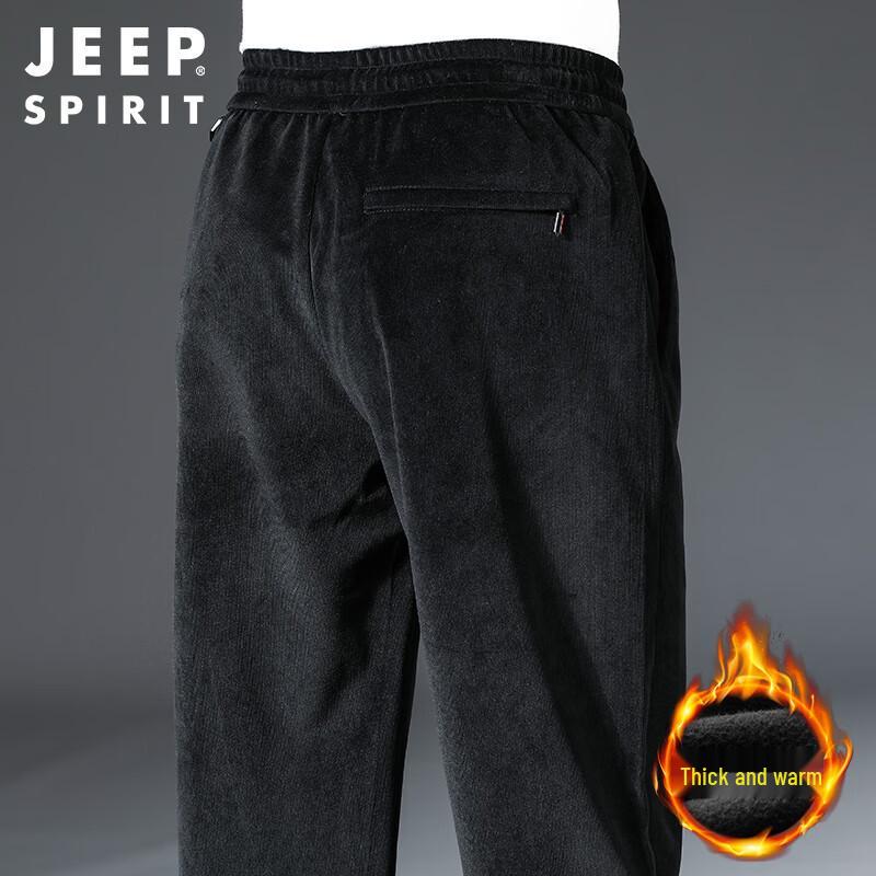 JEEP SPIRIT Men's Corduroy Straight-Leg Casual Pants