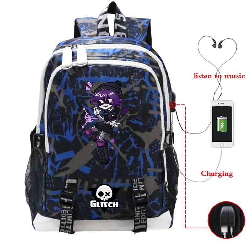 Murder Drones Peripheral Backpack USB Interface Cross-border Multifunctional Leisure Student School Bag