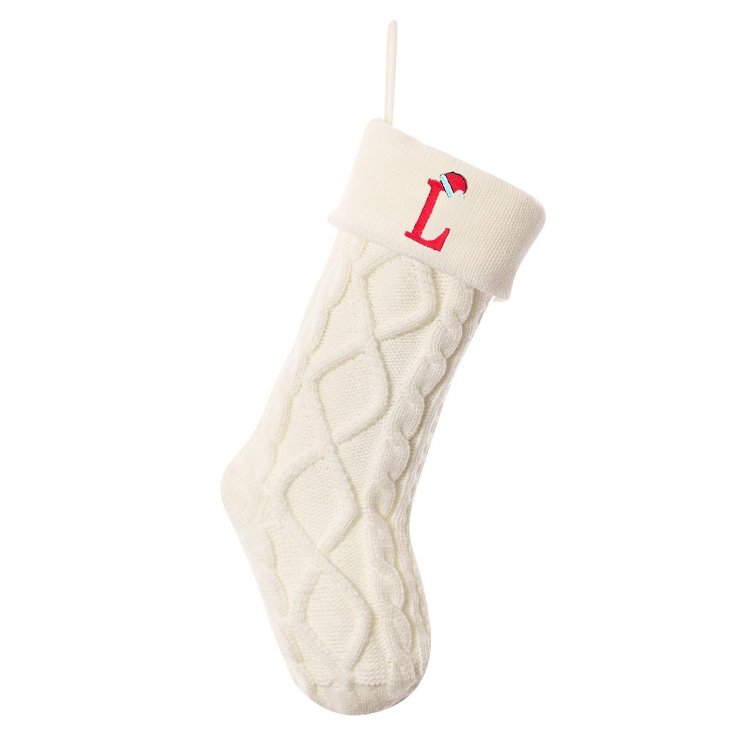 18-tums julstrumpor, Bokstavsstrumpor, Stickade bokstavsstrumpor, Godispresentpåsar