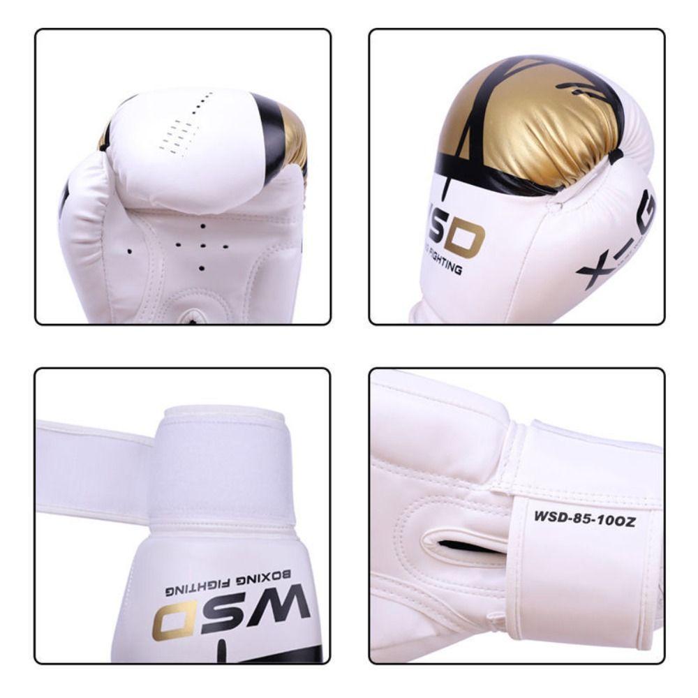 New PU Leather Boxing Golves Breathable Adjustable Training Gloves Thick Full Coverage Kick Boxing Gloves