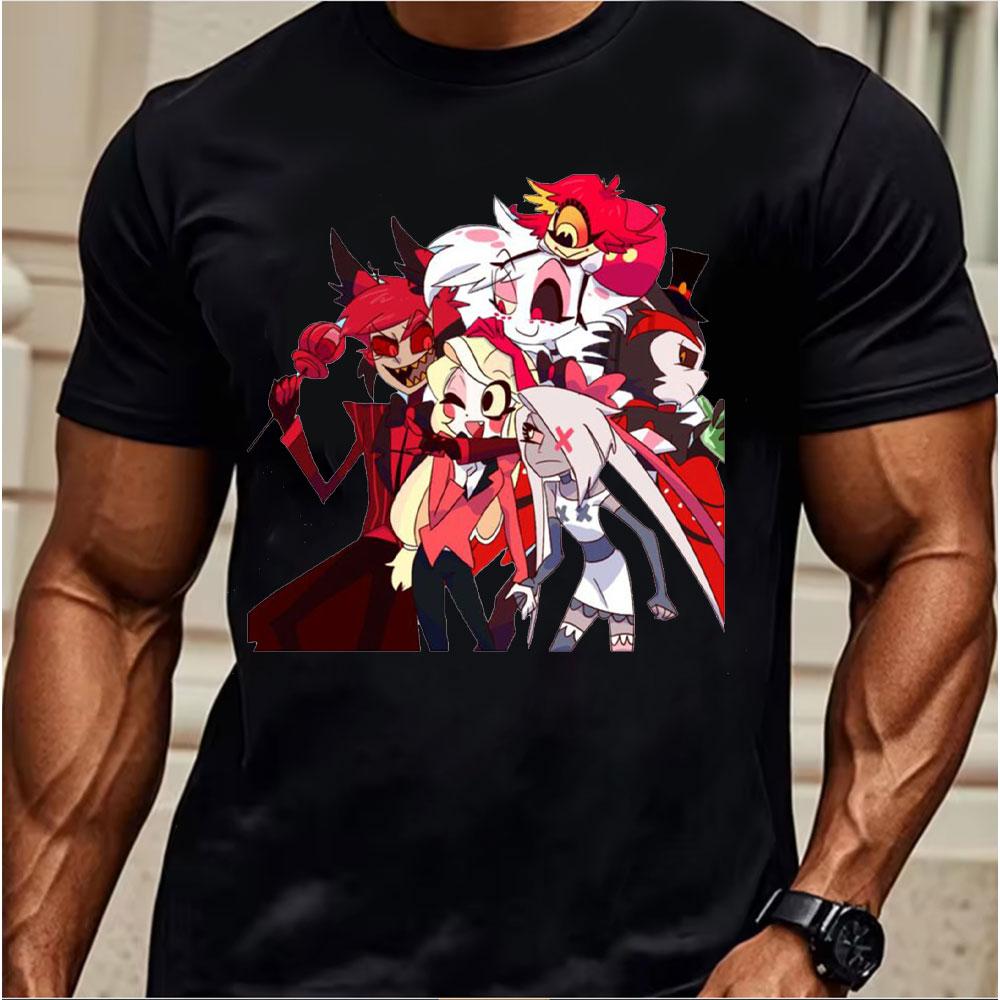 Hazbin Hotel Lucifer 2025 T-Shirt Comfortable Personality High Quality Cotton Tops Two-dimensional Nostalgia Retro Unique