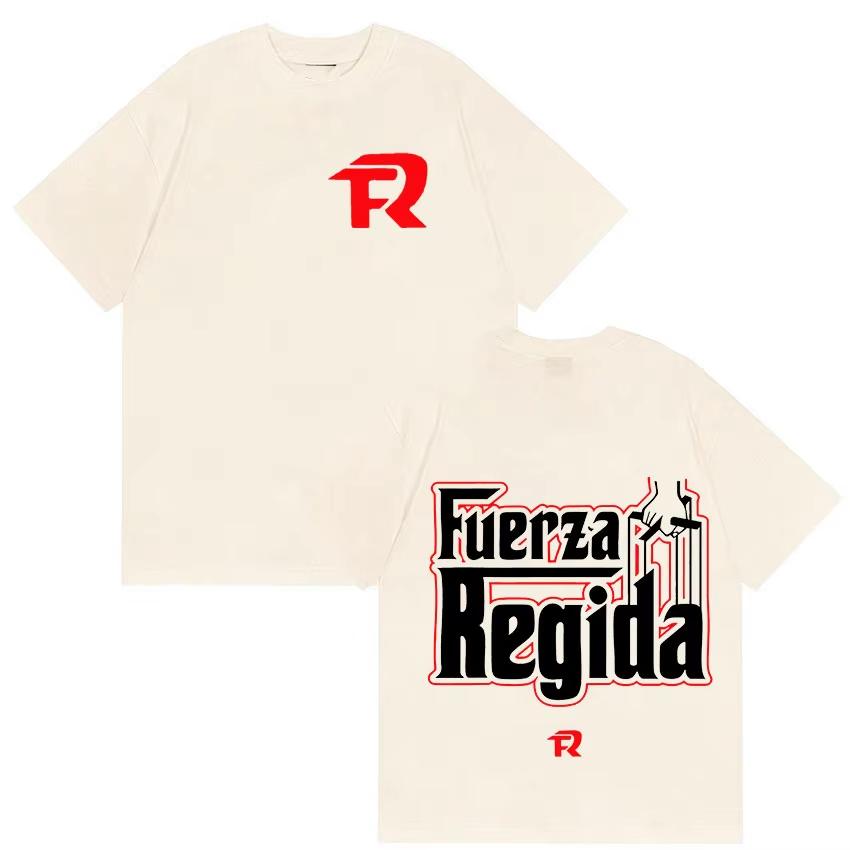 

Тур рэпера Fuerza Regida Pero No Te Enamores 2025 Футболки с альбомом Мужская Женская Одежда Хип-хоп Готика Футболки с коротким рукавом Уличная одежда 4XL
