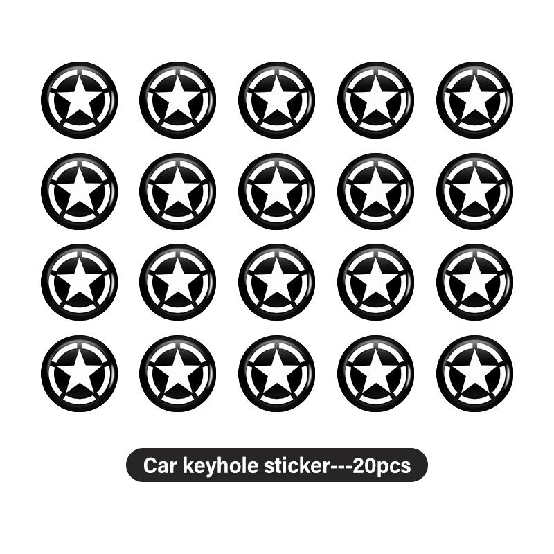 Car Logo Door Key Lock Hole Sticker Keyhole Cover Auto Accessories For Jeep Grand Cherokee Patriot Renegade Compass Wrangler