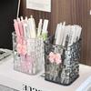 Acrylic Storage Basket Clear Desk Organizer Pen Holder For Accessories Stationery Office Desktop Cosmetic Brushes