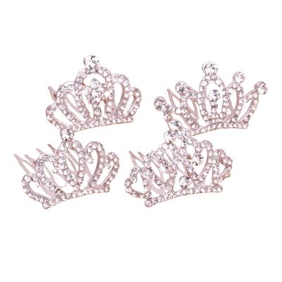 Koreanische Version Mittlerer Strass Kinderkrone Mädchen Feiertag Tanzaufführung Prinzessin Geburtstagskrone Kamm