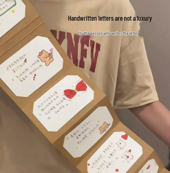 

DIY Pull-Out Accordion Book Card Kit for Couples – Creative Qixi Valentine s Gift 1 Set DIY Accordion Card