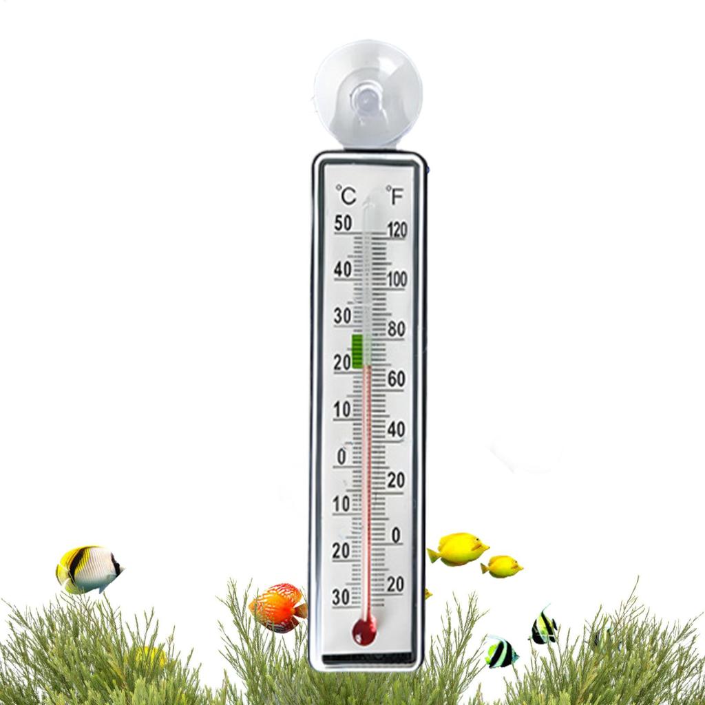 Fish Tank Temp Gauge Pet Box Temperature Monitors Suction Cup Anti-collision Temp Monitor for Aquarium Terrarium Greenhouse