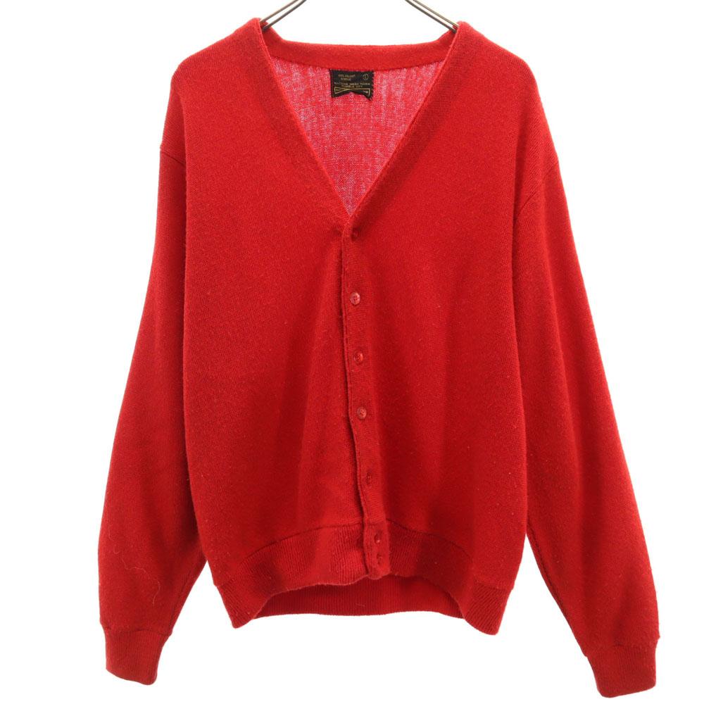 

Sears 70s vintage Long sleeve acrylic cardigan L Red Men s Used
