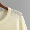 Women's Autumn Winter Knitted Pullover Sweater O-neck Full Sleeve Loose Knitwear Top Solid Color