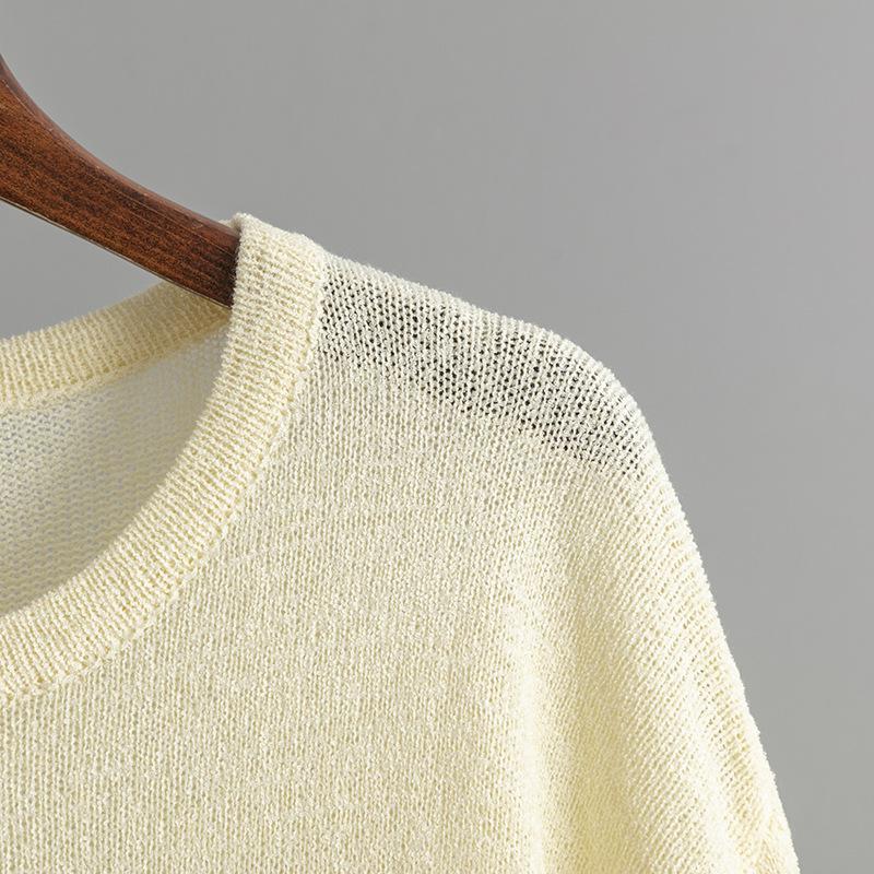 Women's Autumn Winter Knitted Pullover Sweater O-neck Full Sleeve Loose Knitwear Top Solid Color