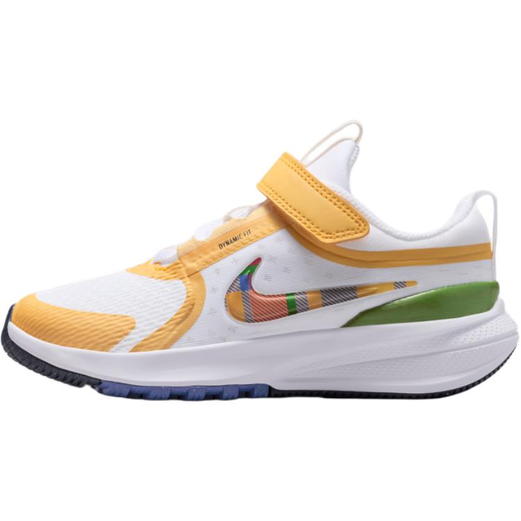 Nike Star Runner 5 Comfortable Fashion Responsive Breathable Support Low Top Kids Running Shoes Kids Running Shoes White Yellow IH7337-191
