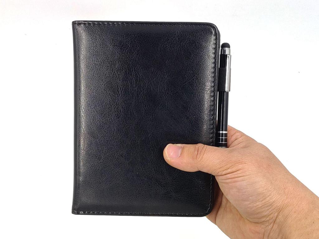 In Stock A6 Sticky Notes Notebook, Business PU Leather Surface, Portable Work Log, Custom LOGO.