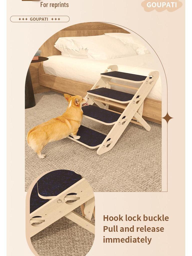 Faltbare Multifunktionale Indoor Hundetreppe für Haustiere - Tragbare & Faltbare Kletterstufen