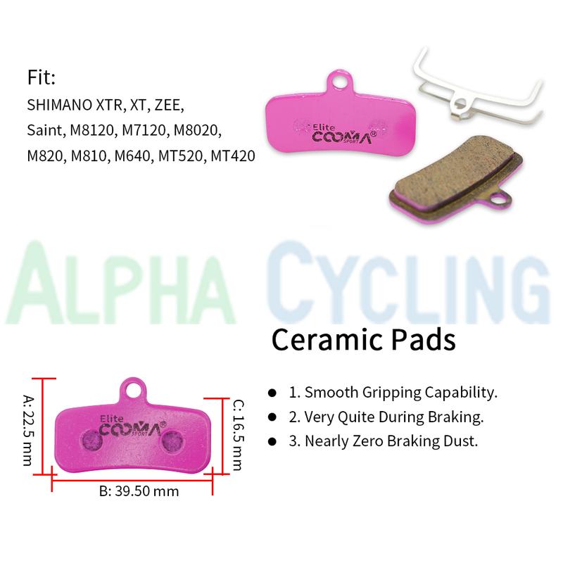 4 Pairs Ceramic Bicycle Disc Brake Pads for Shimano M9120 M8120 M7120 M6120 Saint M810 M820 ZEE M640 H01 H03A MT520 Bengal Helix