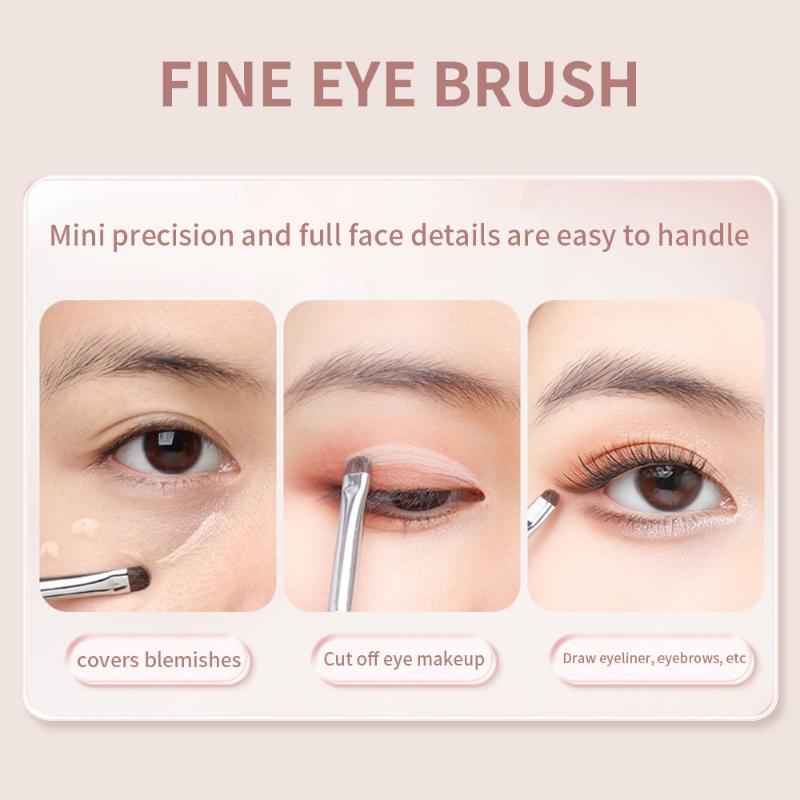 Professional Fine Eyeshadow Brushes Soft Horse Hair Eyelid Highlighter Lying Silkworm Smudge Makeup Brushes Eyes Make Up Tools