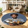Round Rug Custom NameKendrick Lamar Pattern Non Slip Carpet Home Floor Decor