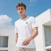 Adidas Classic Three Stripes Quick-Dry T-Shirt Lightweight Breathable Fitness Top Round Neck Short Sleeve Men Tops White KC3740