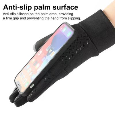 Gants Thermiques Imperméables Coupe-Vent Gants Écran Tactile Doublés Polaire Gants de Cyclisme avec Grip Antidérapant pour Ski Randonnée Conduite