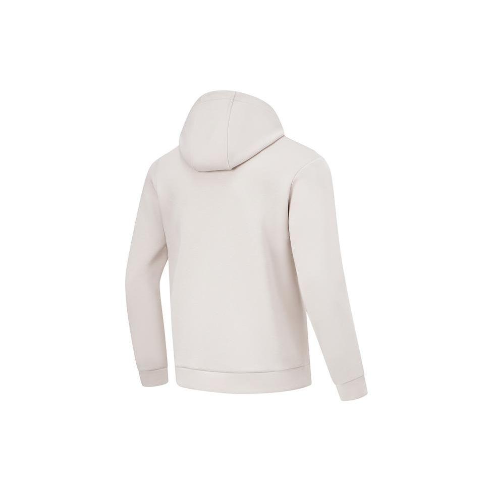 Li Ning Plain Hooded Knitted Cardigan Sweatshirt Men sweatshirts Mica-Gray AWDU127-2