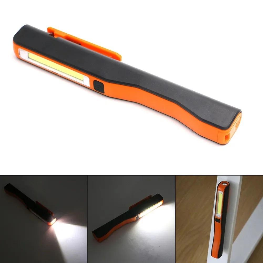 Powerful COB LED Work Light with Magnetic Base USB Rechargeable Mechanic Lamp Pen Clip Flashlight for Car Garage Inspection