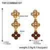 Multi-Color Zirconia Diamond Necklace, Bracelet, Ring & Earring Set - Stainless Steel