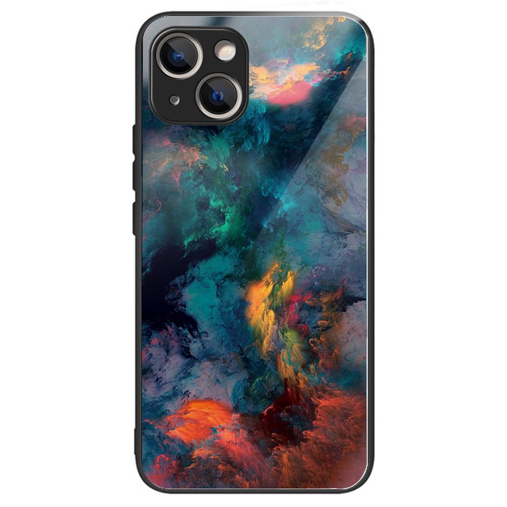 Tempered Glass+TPU Case for iPhone 15 Phone Cover Pattern Printing