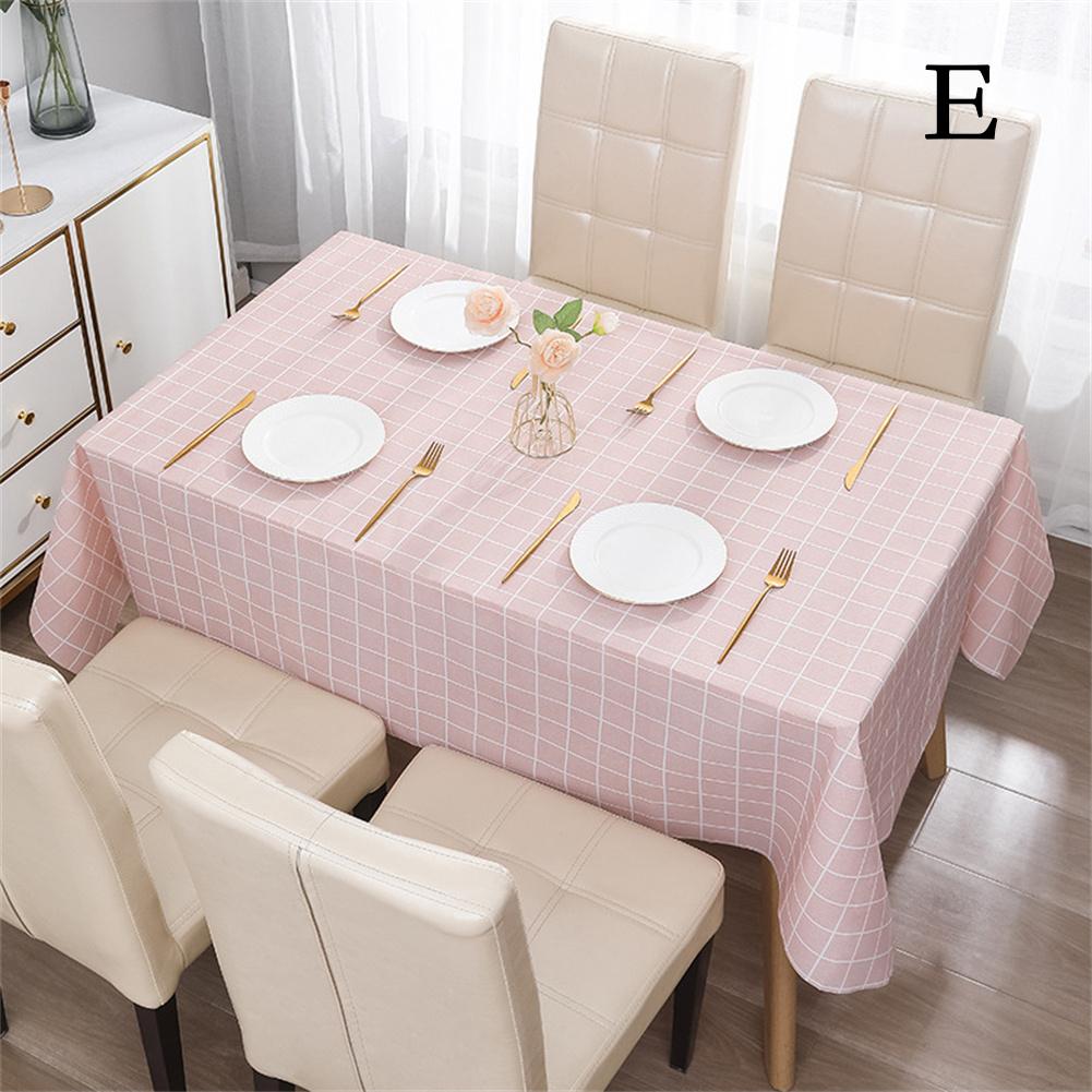 Nordic Style Grid Printed Household Waterproof Oil-proof Dining Table Cloth Table Cover Party Decoration Rectangle Table Cloth