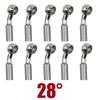10X 10mm Motorcycle Hydraulic Reinforced Brake Clutch Oil Fuel Hose Line Pipe Fitting Joint Brake Line Adapter 0 28 90 Degree