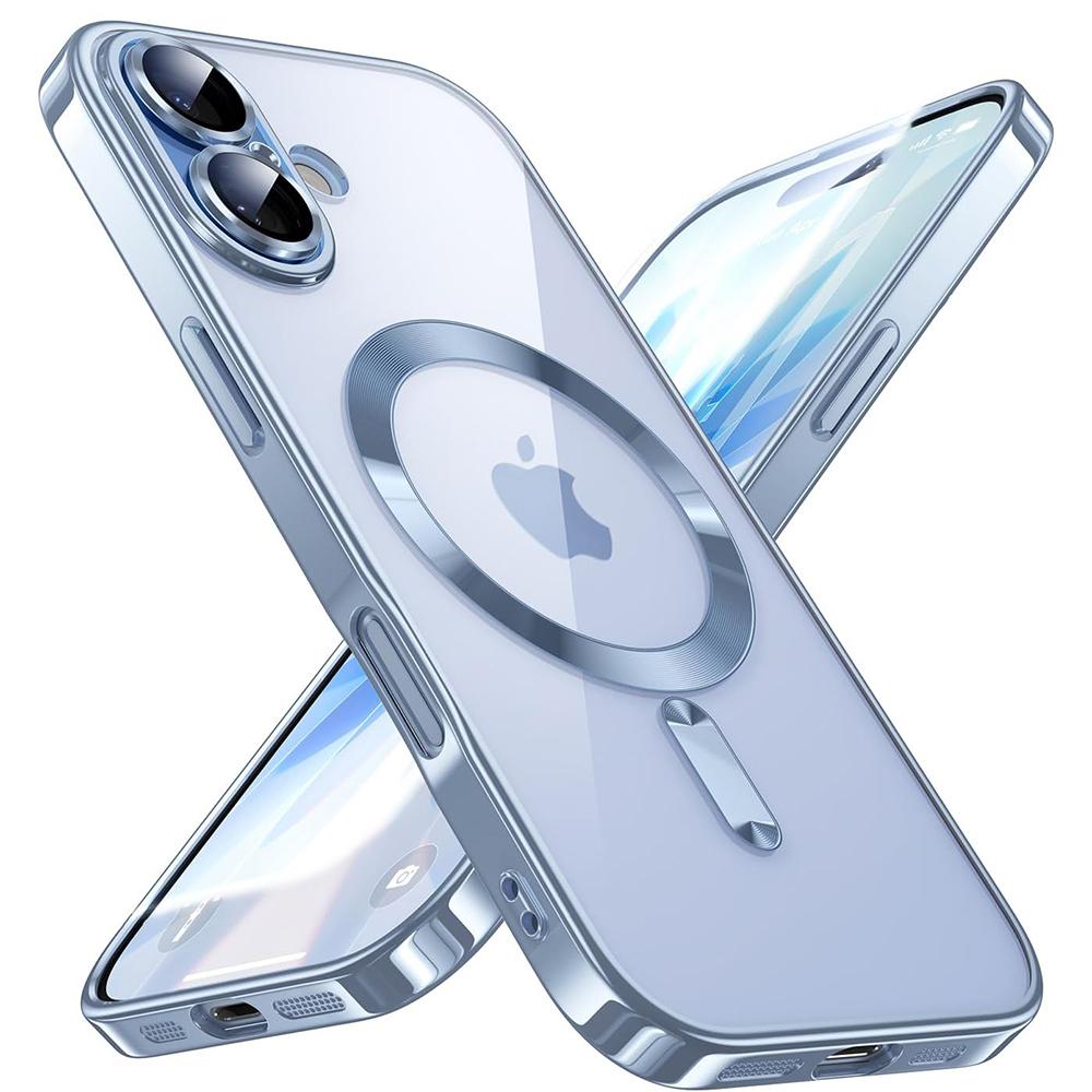 Magnetic For Magsafe Case For iPhone 17 Air 16 15 14 13 Pro Max Soft Clear Transparent Glitter Plating Silicone TPU Shell