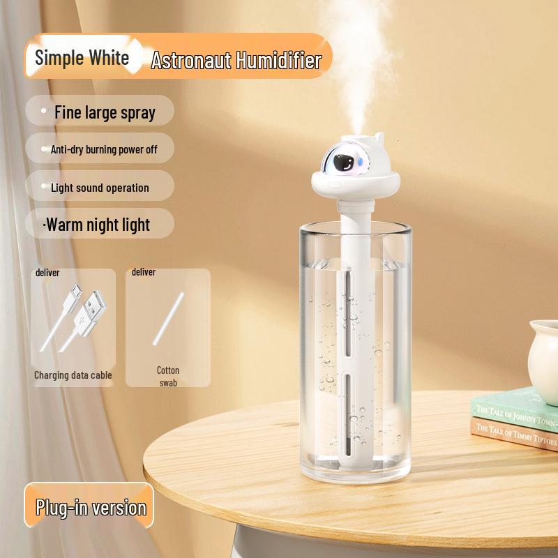 Silent Desktop & Car Humidifier - Large Capacity & Spray, Portable Atomizer for Home & Bedroom