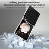 For Honor Magic V Flip 5G Case Woven Texture Matte Edge Leather+PC Phone Cover