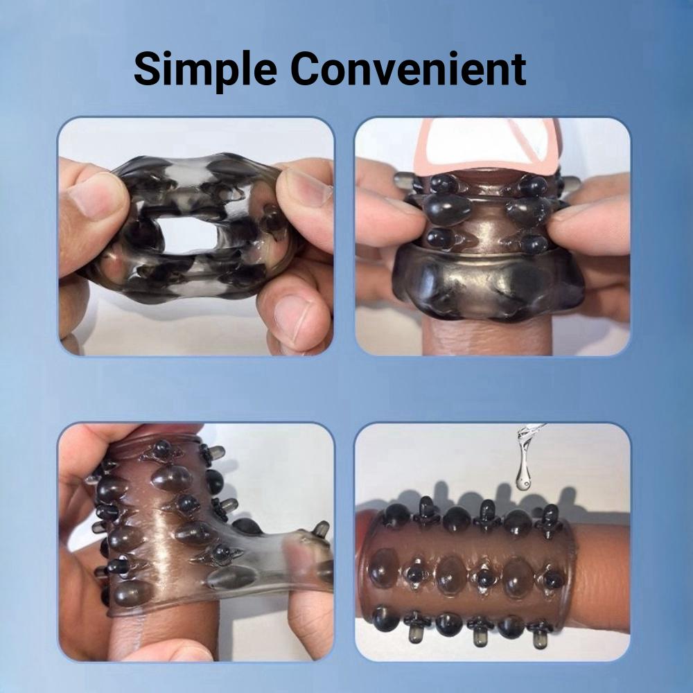 Penis Enlargement Sex Toys For Men Soft Cock Ring Stretcher Extender Sleeve Reusable Condoms Adults Products