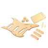 6 String Guitar Pickup Back Plate 3Ply Pickguard with 5-Way Switch Scratch Plate