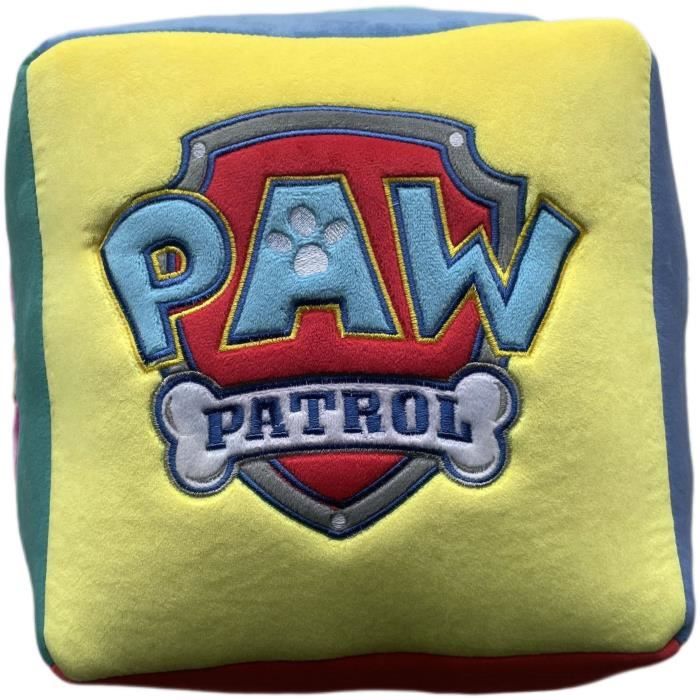 Coussin - Cube - PAT'PATROUILLE - Microfibre - 25 X 25 X 25 Cm