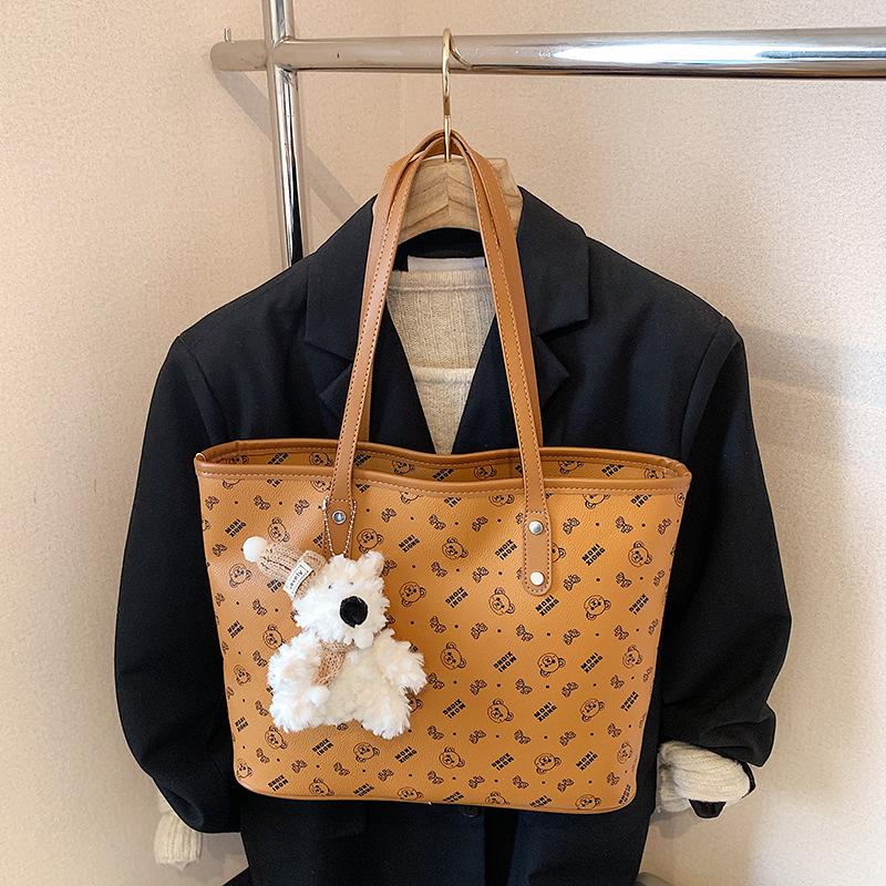 Korean casual fashion large-capacity bag women's 2025 summer new simple and fashionable high-value portable tote bag